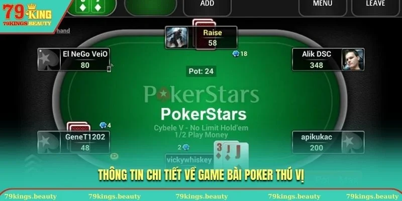 Thông tin chi tiết về game bài Poker thú vị
