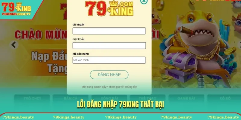 Nguyên nhân đăng nhập 79KING gặp lỗi