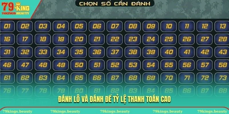 Đánh lô và đánh đề tỷ lệ thanh toán cao