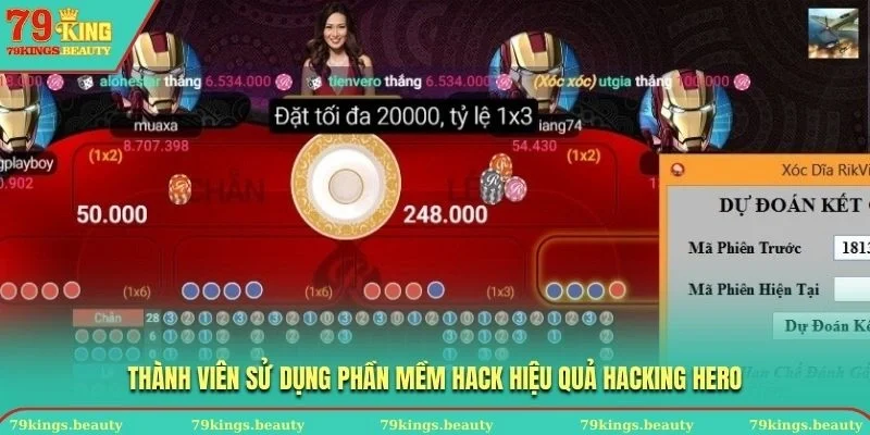 Thành viên sử dụng phần mềm hack hiệu quả Hacking Hero